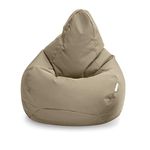 Loft 25 Bean Bag Gamer Chair | Outdoor Indoor Living Room BeanBag Seat | Water Resistant | Ergonomic Design for Body Support | Durable & Comfortable (Bean Bag, Stone)