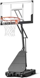 Seray Basketball Hoop Outdoor 40Inch Backboard, 3.4-10FT Adjustable Height and Larger Base, Portable Basketball Goal System for Adults Outdoor/Indoor/Driveway/Garage (White - Deluxe 40", 3.4-10FT)