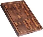 THETCHRY Walnut Wood Cutting Boards for Kitchen, Large Chopping Board Double Sided, End Grain Cutting Board with Handle, Charcuterie Butcher Block for Meal Prep & Serving with Gift Box, 17"×13"×1"
