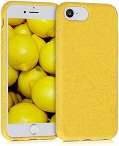 kalibri Carcasa Compatible con Apple iPhone SE (2022/2020) / 8/7 - Funda de TPU y Trigo Natural ecológico - Amarillo