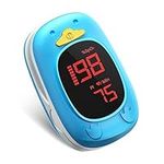 Paediatric Pulse Oximetry, HOLFENRY Pulse Oximeter Oxygen Monitor Finger For Kids and Child Over 2,Children's Sats Monitor Checking Oxygen Saturation, Heart Rate,PI At Home, School or Trip Use