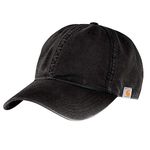 Carhartt Men's Cotton Canvas Cap, Black Canvas, One Size