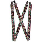 Buckle-Down Men's Suspender-Sugar Skulls Braces, Multicoloured, One Size