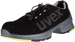 Uvex 1 Work Shoe - Safety Trainer S1 SRC ESD - Blue/Black, Black Grey Yellow, 4 UK