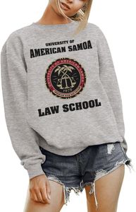 TeesAndTankYou University of American Samoa Law School Sweatshirt Unisex Small Grey