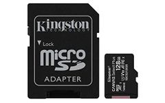 Kingston Canvas Select Plus microSD Card SDCS2/128 GB Class 10 (SD Adapter Included)