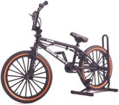 Ailejia Mini Metal Finger Bike Extreme Sports BMX Finger Bicycle Toys Game Set for Kids and Adults, Metal Bike Model Collections Decoration (BMX Black)