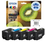 Epson 202 Kiwi Genuine Multipack, 5-colours Ink Cartridges, Claria Premium Ink, Black/Yellow/Magenta/Cyan, Standard Capacity