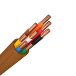 Syston Cable Technology 18/8 Thermostat Wire Brown 50 ft 18 AWG 8 Conductors Solid Bare Copper Outdoor/Indoor Heat UV Resistant UL/ETL CMR CL3R FT4 Industrial Rated