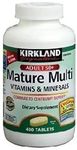 Kirkland Signature Mature Multi Vitamins & Minerals with Lycopene and Lutein 400 Tablets - Compare to Centrum Silver