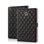 Topwin iPad 9.7 2018 2017/iPad Air 2 iPad Air Case,Crown Bling Diamond Cute Elegant PU Leather Smart Auto Sleep/Wake Stand Shockproof Case for Apple iPad 9.7 iPad 5th / 6th/iPad Air 2/1(Black)