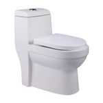 PARRYWARE PRIME Range One Piece Rim Floor Mounted Western Comodes (White) | 640x345x690mm, Exposed Flush Tank, Western Toilet/Water Closet For Bathroom | C885346