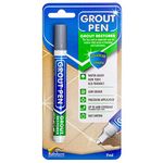 GROUT PEN - Restores & Protects Tile Grout in Bathrooms & Kitchens (Grey)