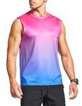 DEMOZU Men's Sleeveless Workout Swim Shirt Quick Dry Athletic Running Gym Muscle Beach Tank Top Big and Tall, Pride - Bi, XX-Large