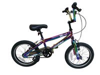 XN Beast Neo-Chrome 16" Kids Freestyle BMX Bike, Single Speed - Jet Fuel Oil Slick Finish