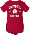 UGP Campus Apparel Liverpool Home Kit World Classic Soccer Football Arch Infant Creeper Bodysuit - 18 Month - Red