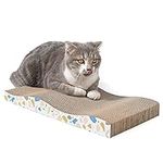 Conlun Cat Scratcher Cat Scratching Board Cardboard Cat Scratchers with Premium Scratch Textures Design Curved Shape Reversible Use Durable Scratching Pad(Large-Wave)