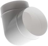 100mm / 4 Inch Duct Connector - 90 Degree Elbow - Round PVC Ducting - Ventilation Pipe, Hose, Bend, Tube