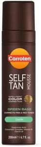 Carroten Self Tan Mousse Dark, Green Base for Cool Undertone 6.7oz