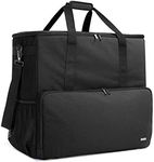 CURMIO Desktop Computer Travel Bag, Carrying Case for Computer Tower PC Chassis, Keyboard, Cable and Mouse, Bag Only, Black