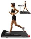 Under Desk Treadmill, Small Treadmill 2.5HP Electric Treadmill, Walking Treadmill Compact Electric Running Machine Walking Jogging Machine for Home Office with Remote Control, Black