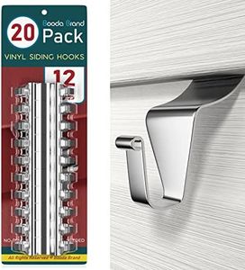 Vinyl Siding Hooks (20 Pack), Heavy-duty Stainless Steel Siding Hooks Vinyl Siding Hangers, Low Profile & No Holes Needed Siding Clips for Hanging Wreaths, Welcome Signs, String Lights Outdoor