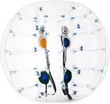 Happybuy Inflatable Bumper Ball 4 FT / 1.2M Diameter, Bubble Soccer Ball, Blow It Up in 5 Min, Inflatable Zorb Ball for Adults or Children (4 FT, Transparent)