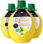 Tuscanini 100% Sicilian Lemon Juice, Not from Concentrate, 200ml Lemon Shaped Squeeze Bottle (Pack of 3) No Water Added | Product of Italy | Certified Kosher (Including Passover)