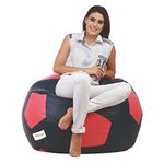 Sattva Football XXXL Bean Bag Cover (Without Beans) Dual Colour - Navy Blue and Pink