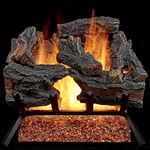 HearthSense CSW18HVL Natural Gas Vented Fireplace Logs Set, Use with Natural Gas, 45000 BTU, Heats up to 1650 Sq. Ft, Colorado Split Wood, 18 Inches