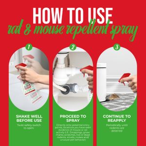 Peppermint Rodent Repellent Spray 500ml – Natural Mouse Deterrent