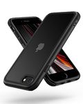 MobNano Compatible with iPhone SE 2020/2022 5G and iPhone 7/8, Ultra Thin Hybrid Case, Soft TPU Shockproof Bumper Anti Scratch Cover for iPhone 7/8/SE2020/SE2022 - Black