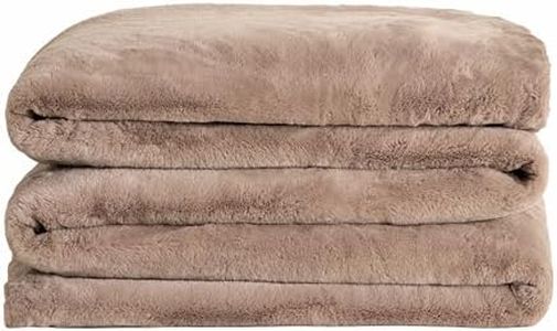 UnHide Cuddle Puddle - Faux Fur Blanket - Oversized, Lightweight, Extra Soft Blanket - Machine Washable - Add a Layer of Softness to Any Bed or Couch - 100” x 100” - Mocha Shar Pei