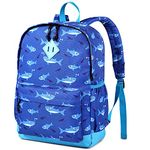 Toddler Backpacks Boys,VASCHY Lightweight Water Resistant Daycare Preschool Backpack for Little Boys and Girls w Chest Strap Ocean Shark