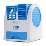 Mini Fan & Portable Dual Bladeless Small Air Conditioner Water Air Cooler Powered By Usb & Battery Use Of Car/Home/Office