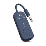 Avantree Relay - Premium Airplane Bluetooth 5.3 Adapter, Supports 2 AirPods or Headphones with aptX Adaptive & Low Latency, 3.5mm AUX Jack Wireless Audio Transmitter for Planes, Airline, Travel, TV