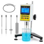 CGOLDENWALL Digital Rotary Viscometer Rotational Viscometer Viscosity Meter Fluidimeter Meter Newton Liquid Viscometer LCD Display with 4 Rotors (NDJ-5S: Measuring Range 1-100,000 mpa.s)