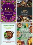 The Dal Cookbook [Hardcover], Mowgli Street Food [Hardcover], Fresh & Easy Indian Vegetarian Cookbook, Indian Street Food 4 Books Collection Set