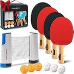 PRO SPIN Table Tennis Set | All-in-One 2-Player Kit | Portable Table Tennis Net, Premium Table Tennis Bats and Balls | Play Ping Pong on Dining Table or Any Table| Great Gift, Fun Table Game for Kids