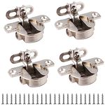 Greoer 4 Pcs Cabinet Hinges, 97 Degree Page Turning Axis Kitchen Cupboard Hinges Adjustable Concealed Hinges Pull Down Wardrobe Door Hinges for Kitchen Wardrobe Bathroom Bookcase Locker Cabinet Door