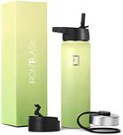 IRON °FLASK Sports Water Bottle - 22 Oz 3 Lids (Straw Lid), Leak Proof - Stainless Steel Gym & Sport Bottles for Men, Women & Kids - Double Walled, Insulated Thermos, Metal Canteen