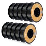 Kingroon PLA 3D Printer Filament,3D Printer Filament10 Rolls Black PLA, 1.75mm PLA Filament Dimensional Accuracy +/- 0.03 mm, 10kg Spool(22lbs), 1.75 mm，Black