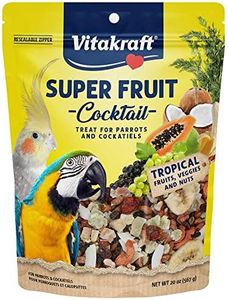 Vitakraft Fresh Super Fruit Cocktail - Tropical Parrot Fruit Blend - Parrot and Parakeet Treats Browns 1.25 Pound (Pack of 1)