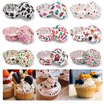 Magic Providers Cupcake Baking Paper Cup Liners 200pc | Hot Bun,Mini Muffin, Indian Sweets Mold Case | Cake Decorating Wrappers Tools for Kitchen Party Wedding Gifting Diameter - 4cm Random Patterns