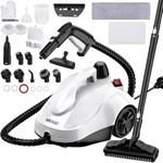 KROQO Steam Cleaner, Steam Mop with 23 Accessories, Powerful Multipurpose Portable Steamer for Cleaning to Remove Grime, Grease, for Multi-Purpose and Multi-Surface Floors, 16.4ft Power Cord