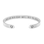 Joycuff I Will Hold You in My Heart Until I Hold You in Heaven Memorial Bracelet Sympathy Jewelry Gift for Loss of Spouse