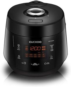 CUCKOO CRP-PK1001S 10-Cup (Uncooked) / 20-Cup (Cooked) Heating Pressure Rice Cooker & Warmer with Nonstick Inner Pot, 13 Menu Options, Fuzzy Logic Tech, Auto Clean (Black)