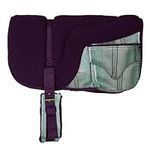 Fleece Bareback Pad Kensington36 Wx 29" H Correct Bareback Pad with 1” Foam Center with Double Billet Straps for Security Adjustable and Fits Most Horses (Imperial Jade)