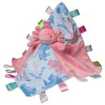 Taggies Stuffed Animal Lovey Security Blanket with Sensory Tags, 33 x 33 cm, Lizzy Pink Axolotl