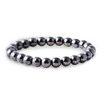 PYOR Hematite Stone Bracelet Prosperity Stones Success Spiritual Jewelry Handmade Abundance Gift Chakra Healing Crystals And Gemstones Adjustable Stretchable Bracelets Energy Generator Good Luck Charm